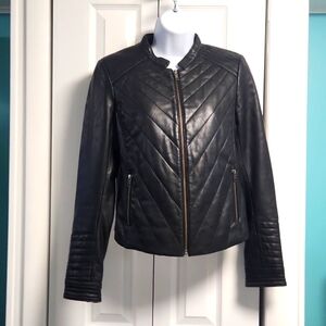 Womens Halogen Black Leather Small